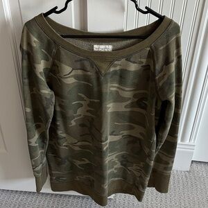 Denim & Supply Ralph Lauren Olive Green Camouflage Sweatshirt Women’s Size L